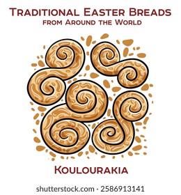 Koulourakia are traditional Greek twisted butter cookies, often flavored with vanilla and orange zest, served during Easter celebrations and throughout the year as a coffee companion.