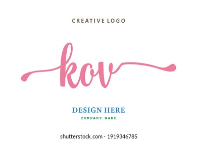 KOV lettering logo is simple, easy to understand and authoritative