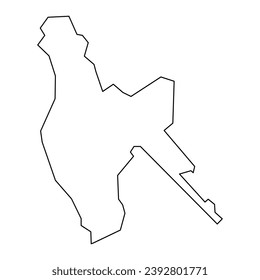 Mapa del distrito de la ciudad de Kowloon, división administrativa de Hong Kong. Ilustración vectorial.