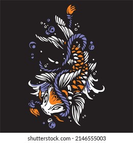 koy fish vector, good for design reference