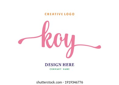 KOY lettering logo is simple, easy to understand and authoritative