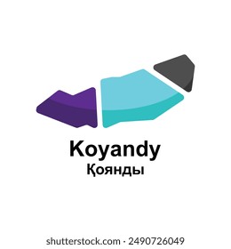 Koyandy City Map Illustration Design, World Map International vector template colorful graphic design template