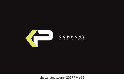 KP Alphabet letters Initials Monogram logo PK, K and P