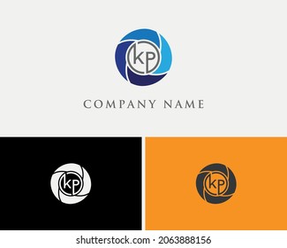 KP Circle Logo Design Template 