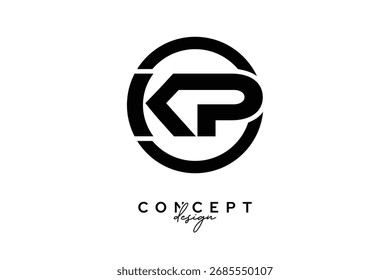 KP Creative Circle Monogram Logo Design – Modern Branding Concept