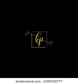 KP creative modern letters logo design template
