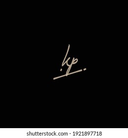kp handwritten logo for identity