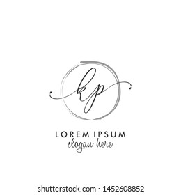 KP Initial beauty monogram logo vector