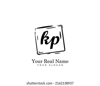 KP Initial beauty monogram logo vector