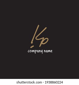 kp initial isolated black graphic creative branding draw art element for identity