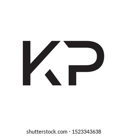 KP initial letter logo template vector icon design