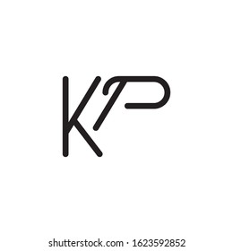 KP initial letter logo template vector icon design