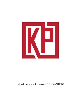 KP initial letters looping linked square logo red