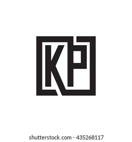 Kp Initial Letters Looping Linked Square Stock Vector (Royalty Free ...