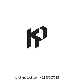 KP initial logo letters in high quality professional design that will print well across any print media