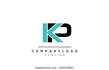 KP initials monogram letter text alphabet logo design	