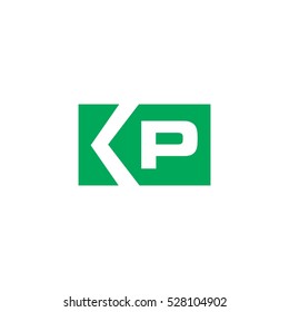 kp k p square logo vector