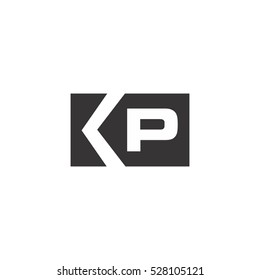 kp k p square logo vector