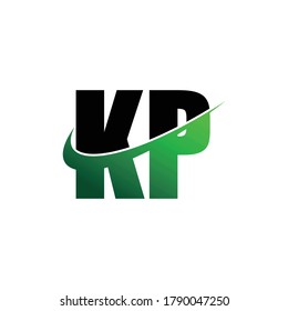 Vector de diseño de logotipo de monocasco de letras de KP
