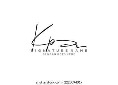 KP Letter Signature Logo Template elegant design logo Sign Symbol template vector icon