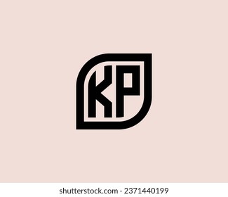 KP logo design vector template