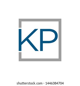 KP logo initial letter design template vector illustration