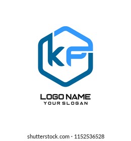KP logo letter initial, Abstract polygonal Background Logo,