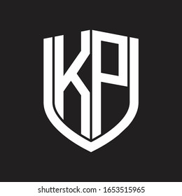 Kp Logo Monogram Emblem Shield Design Stock Vector (Royalty Free ...