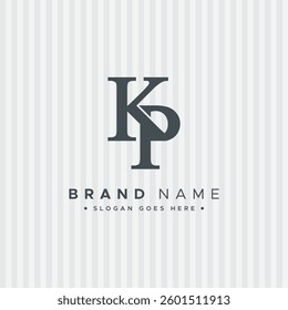 KP Minimal Vector Logo - Simple Business Logo for Monogram K and P