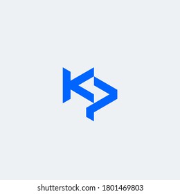 KP monogram logo blue color