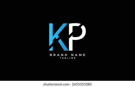 KP, PK, Abstract initial monogram letter alphabet logo design