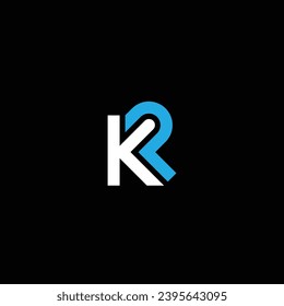 KP or PK abstract outstanding professional letter design. Logo design or icon design or monogram design.