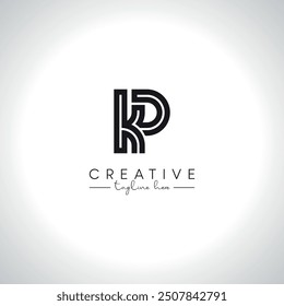 KP, PK, K, P Alphabet Letters Monogram Logo Design. Initial Vector Symbol.