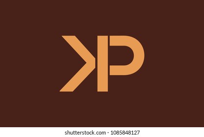 KP PK Letter Initial Logo Design Template