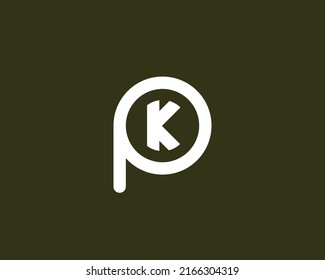 KP PK logo design vector template