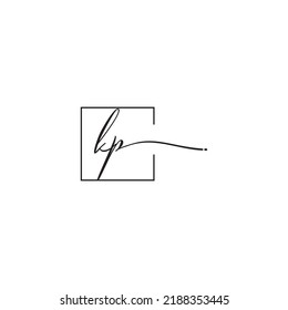 KP siganture logo concept in high quality professional design that will print well across any print media