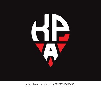 KPA letter location shape logo design