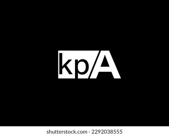 KPA Logo and Graphics design vector art, Icons isolated on black background
