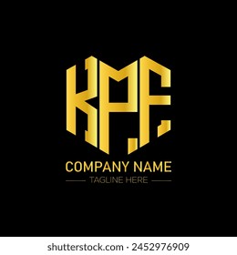 KPF letter logo abstract design. KPF unique design. KPF.
