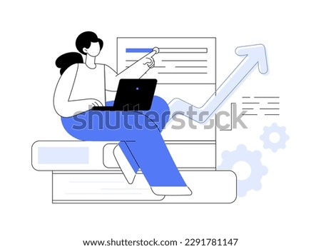 KPI abstract concept vector illustration. Key performance indicator, success measurement, company growth, business effectiveness, analytics tool, financial management, KPI abstract metaphor.