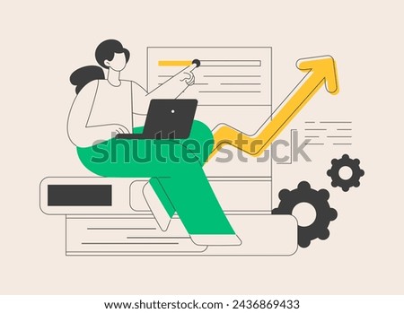 KPI abstract concept vector illustration. Key performance indicator, success measurement, company growth, business effectiveness, analytics tool, financial management, KPI abstract metaphor.