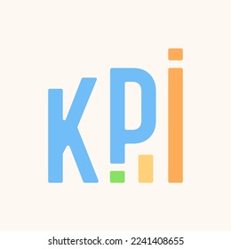 Akronym-Vektorsymbol von KPI. Geschäftskonzept mit Schlüsselindikatoren