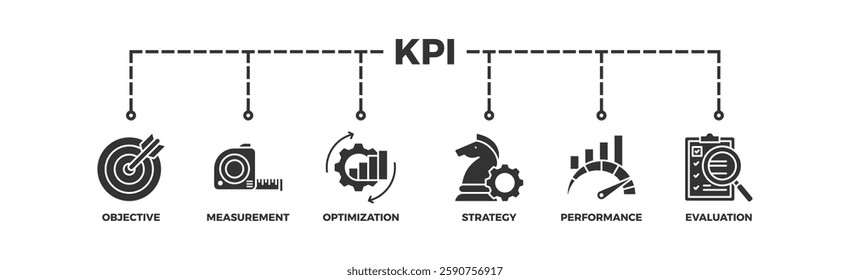 kpi, business, analysis, data, performance, financial icon set. Outline icons collection. Simple vector illustration	