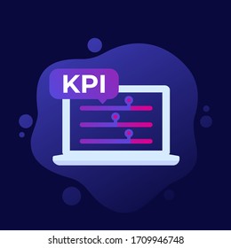 KPI, business indicator vector icon