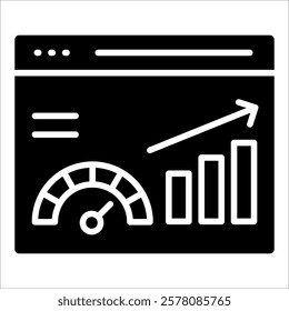 Kpi Chart Icon Element For Design