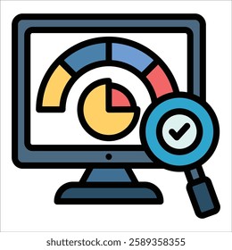Kpi Dashboard Icon Element For Design
