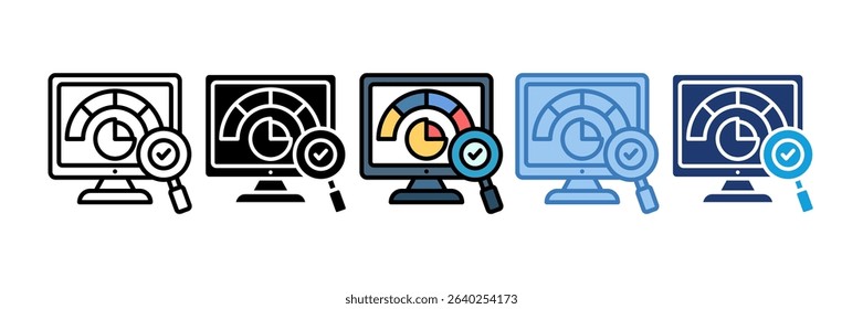 Kpi Dashboard Icon Element For Design