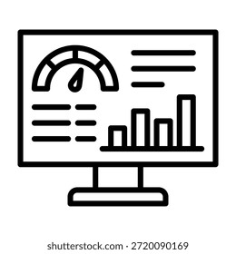 Ilustração Do Vetor De Design Da Linha Do Ícone Do Painel Do Kpi