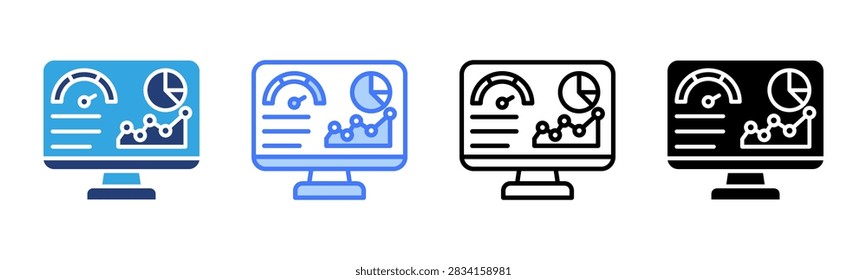 Kpi Dashboard icon set multiple style collection