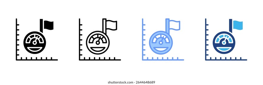 Kpi Dashboard icon sheet multiple style collection
